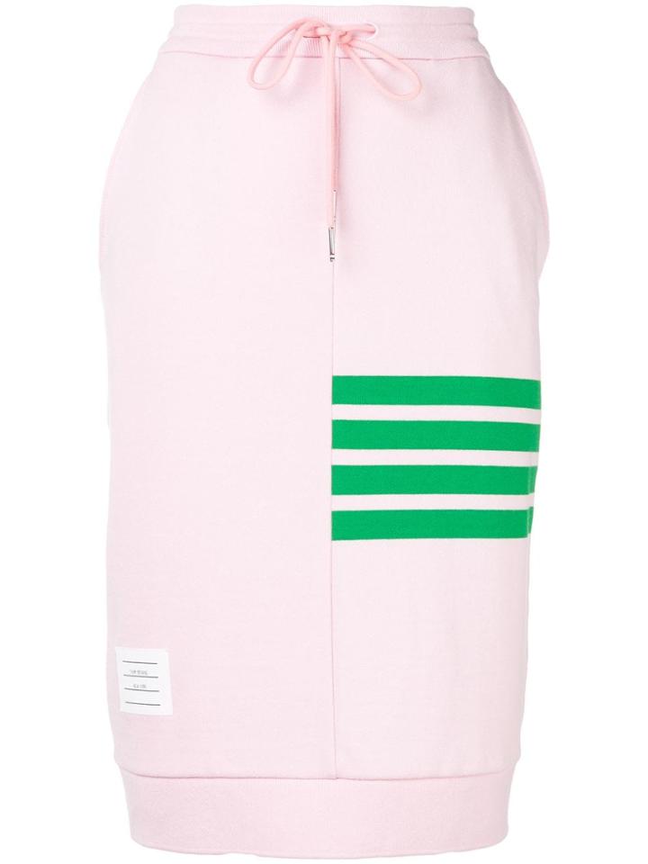 Thom Browne 4-bar Loopback Jersey Sack Skirt - Pink