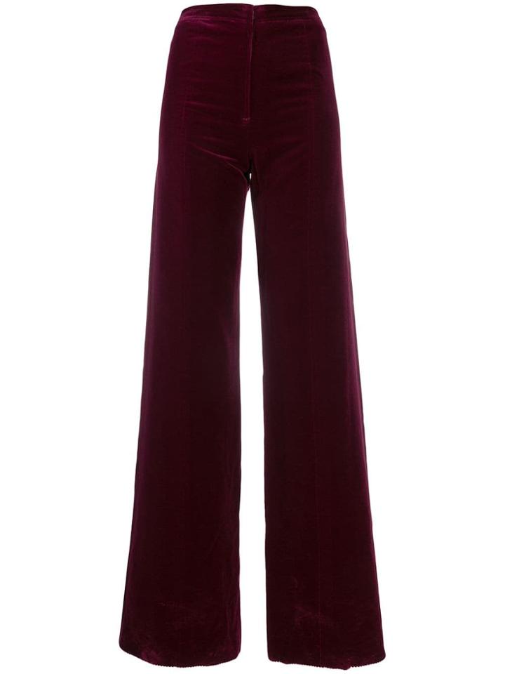 Emanuel Ungaro Pre-owned 1970's Wide-leg Trousers - Red