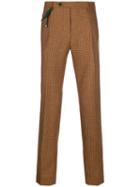 Berwich Cord-detail Checked Trousers - Neutrals