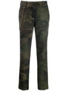 Ermanno Scervino Camouflage Print Trousers - Green