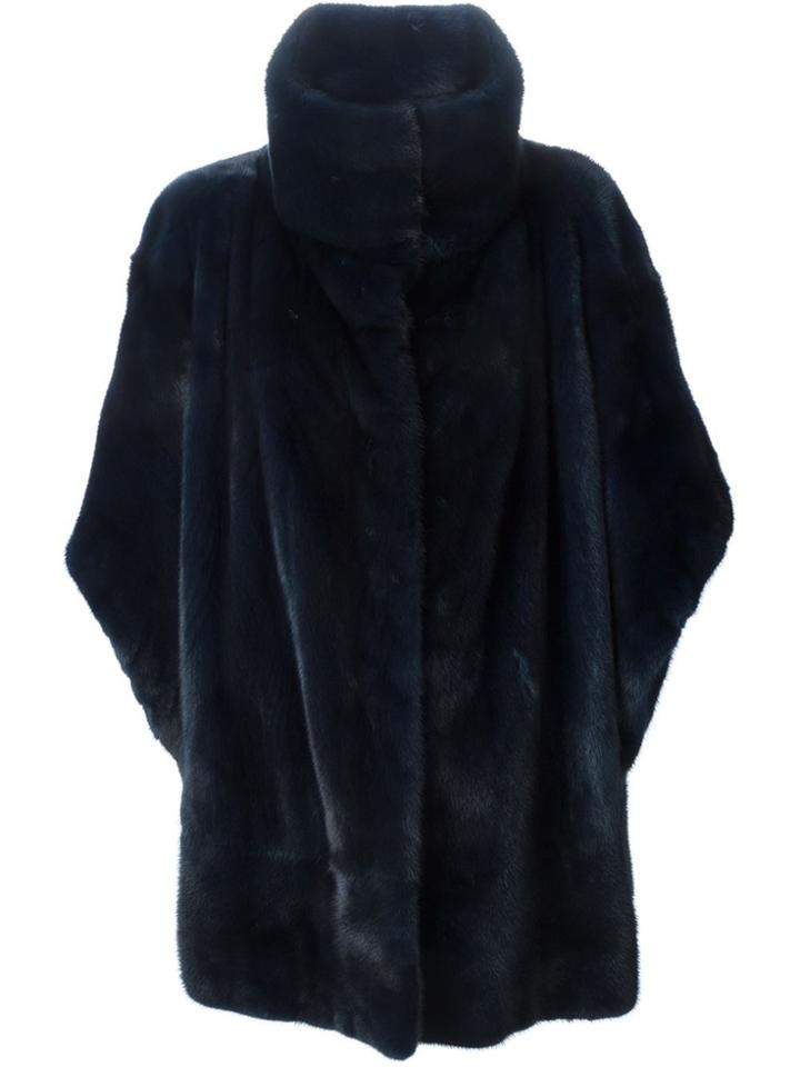 Liska Floral Back Cloak - Blue