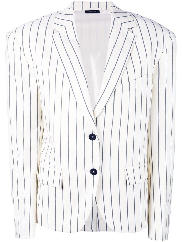 Jil Sander - Oversized Pinstripe Blazer - Women - Silk/spandex/elastane/cupro/virgin Wool - 34, White, Silk/spandex/elastane/cupro/virgin Wool