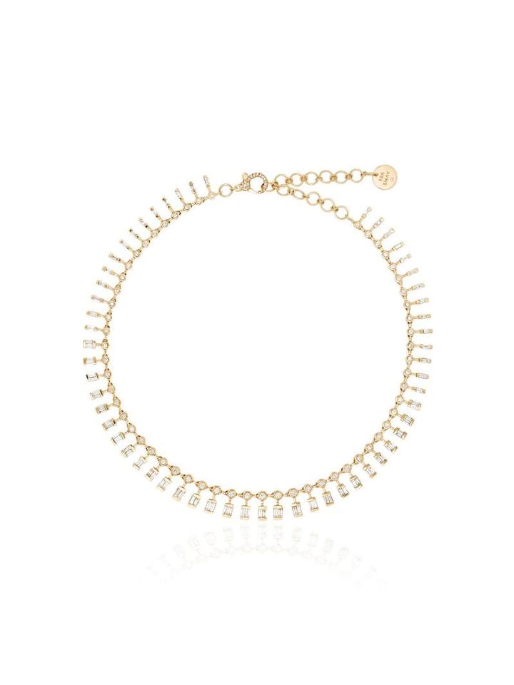 Shay 18kt Yellow Gold And Diamond Dot Dash Necklace