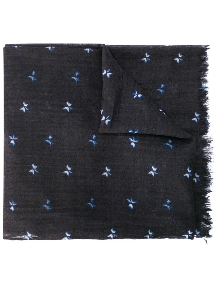 Bellerose - Frayed Edge Scarf - Men - Wool - One Size, Blue, Wool