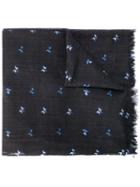 Bellerose - Frayed Edge Scarf - Men - Wool - One Size, Blue, Wool