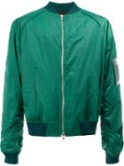 Juun.j Arm Detail Bomber Jacket, Men's, Size: 48, Green, Cotton/nylon/polyester/cupro