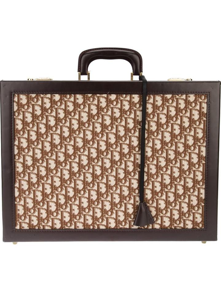 Christian Dior Vintage Monogram Embellished Briefcase