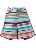 Henrik Vibskov Striped Wide Leg Shorts - Blue