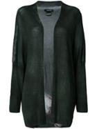 Avant Toi Open Front Midi Cardigan - Green