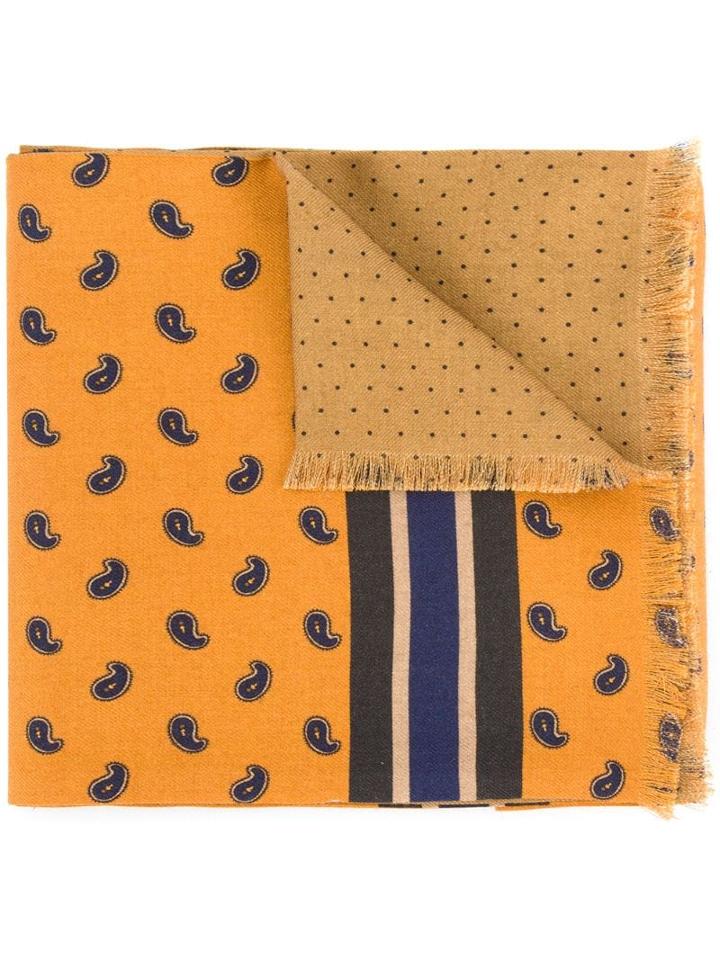 Kent & Curwen Paisley Print Scarf - Yellow