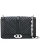 Rebecca Minkoff - Chevron Quilted 'love' Bag - Women - Leather/polyester - One Size, Black, Leather/polyester