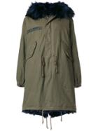As65 Fur-trim Zipped Coat - Green