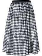Comme Des Garçons Tricot Gingham Print Pleated Skirt