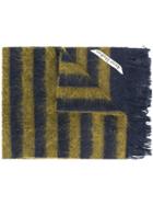 Acne Studios Skinny Striped Scarf - Blue
