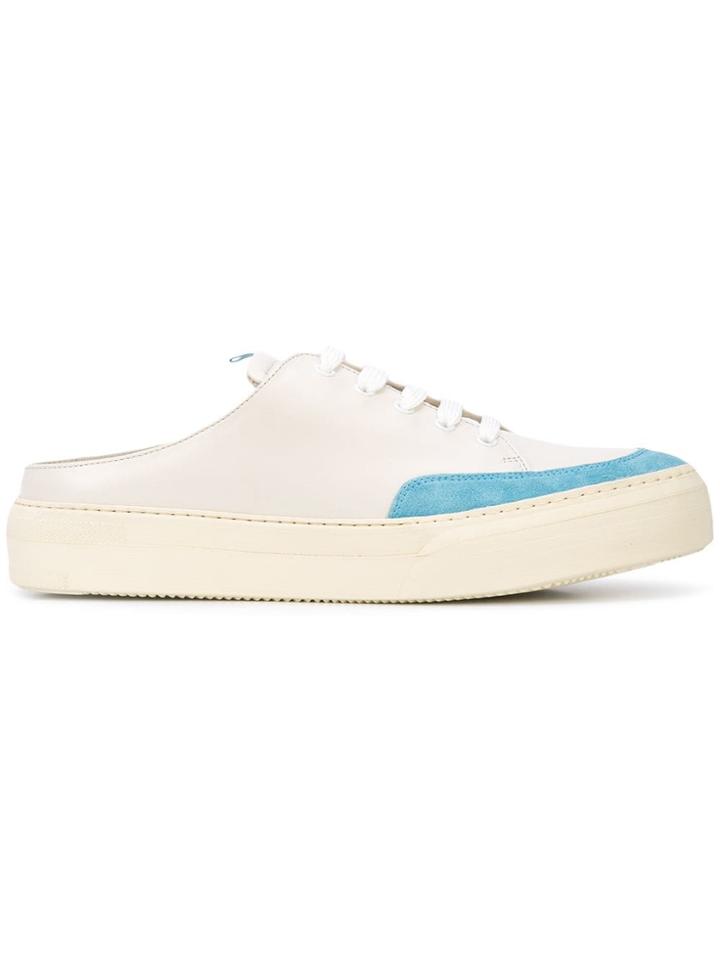 Sunnei Colour Block Mules Sneakers - White