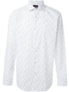Paul Smith London Straw Print Shirt, Men's, Size: 17, White, Cotton