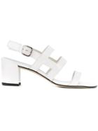 Stuart Weitzman Low Heel Sandals, Women's, Size: 39.5, White, Leather