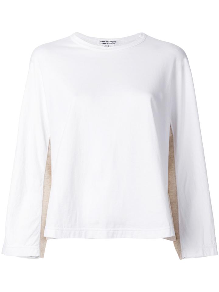 Comme Des Garçons Comme Des Garçons Wide Round Neck T-shirt - White