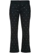 No21 Stud Detailing Flared Trousers - Green