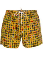 Dsquared2 Heritage Swim Shorts - Yellow & Orange