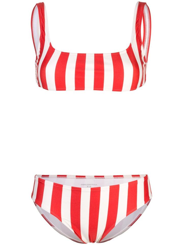 Osklen Striped Bikini Set - Red