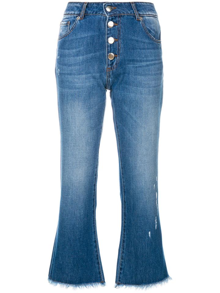 Each X Other Button Cropped Jeans - Blue