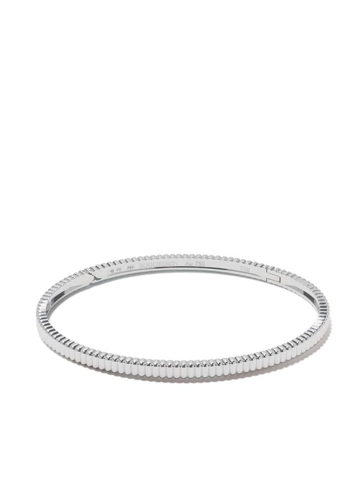 Boucheron Quatre Grosgrain Bangle White Gold - Wg