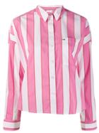 Tommy Jeans Cropped Striped Shirt - Pink