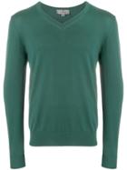 Canali V-neck Sweater - Green