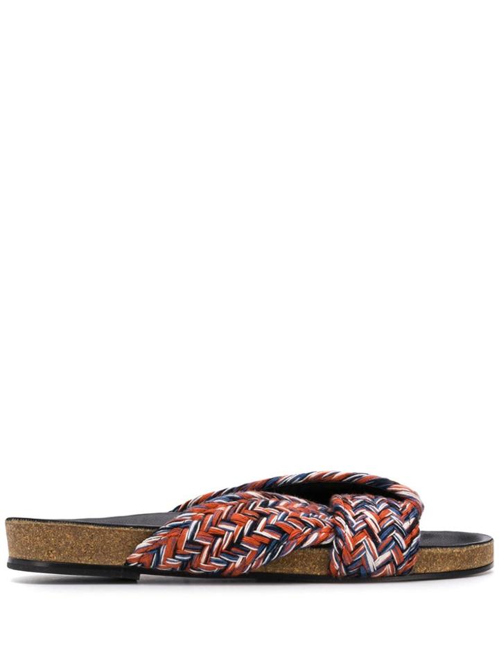 Tila March Braided Flat Sandals - Orange