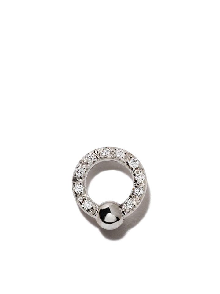 Delfina Delettrez 18kt White Gold Two In One Diamond Stud