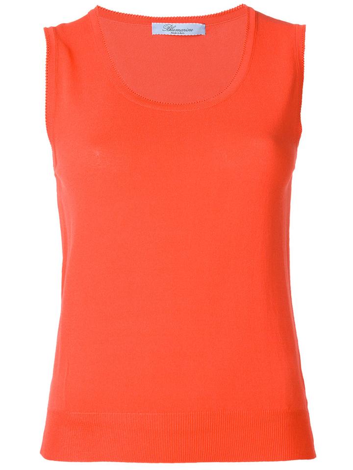 Blumarine Sleeveless Top, Women's, Size: 42, Red, Polyamide/viscose