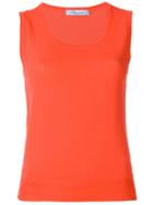 Blumarine Sleeveless Top, Women's, Size: 42, Red, Polyamide/viscose
