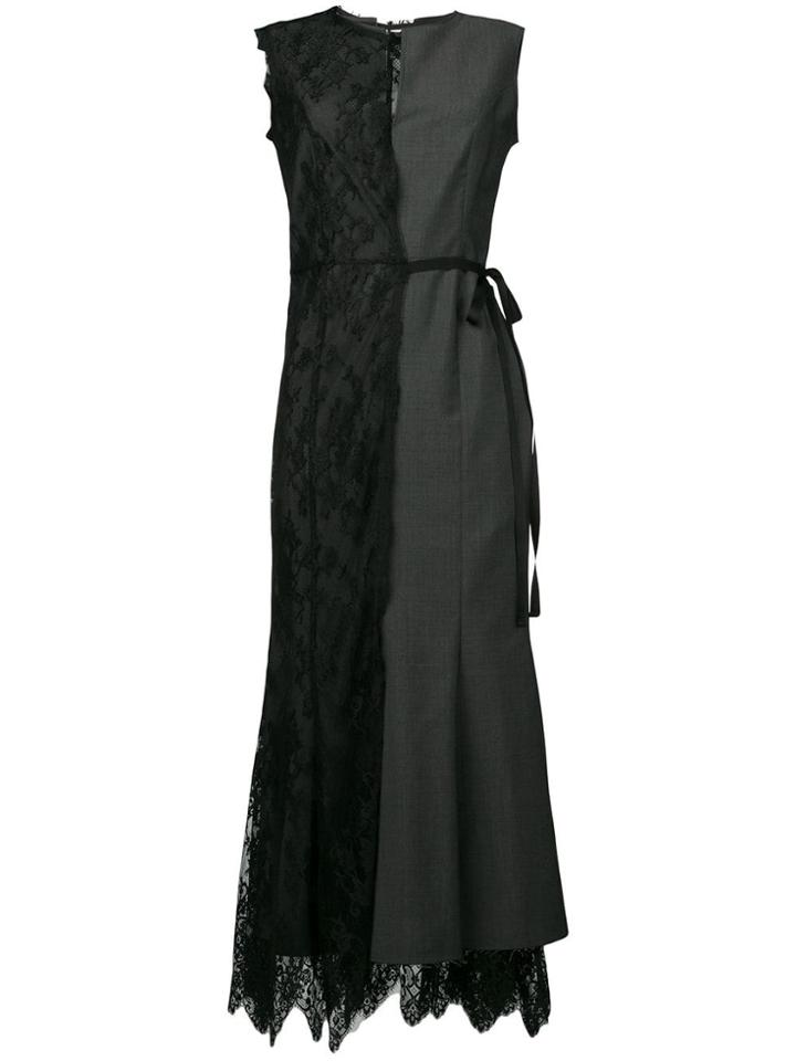 Junya Watanabe Lace Panel Dress - Grey