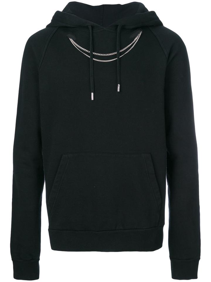 Overcome Chained Trim Hoodie - Black