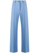 Roberto Collina Cropped Flared Trousers - Blue
