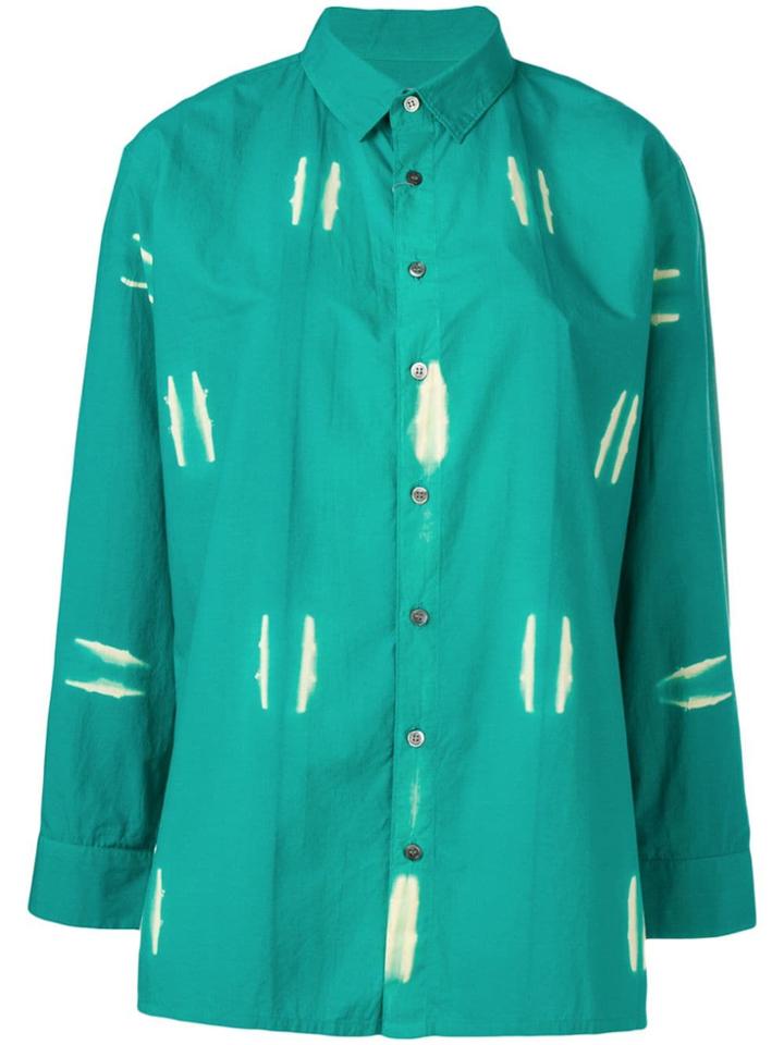 Suzusan Bleached Effect Shirt - Green