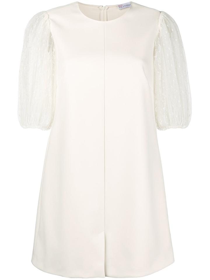 Red Valentino Puff Sleeve Mini Dress - White