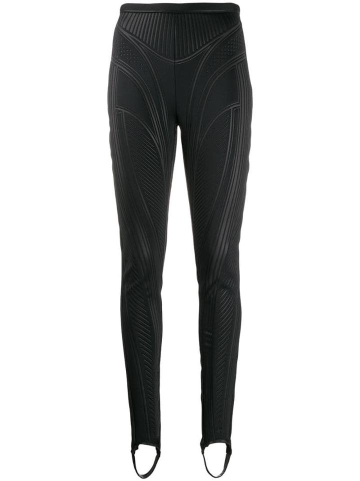 Mugler Panelled Motor Leggings - Black