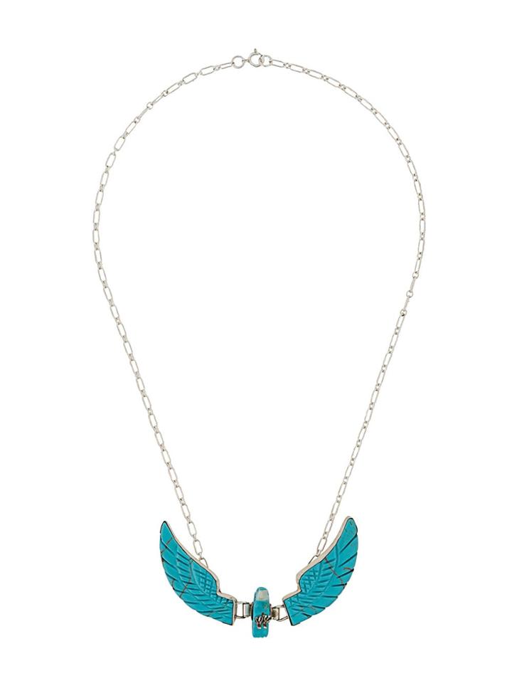 Jessie Western Eagle Pendant Necklace - Metallic