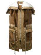 Chloé Paneled Sleeveless Coat - Brown