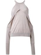Dion Lee Sleeve Release Sweater, Women's, Size: 10, Grey, Merino