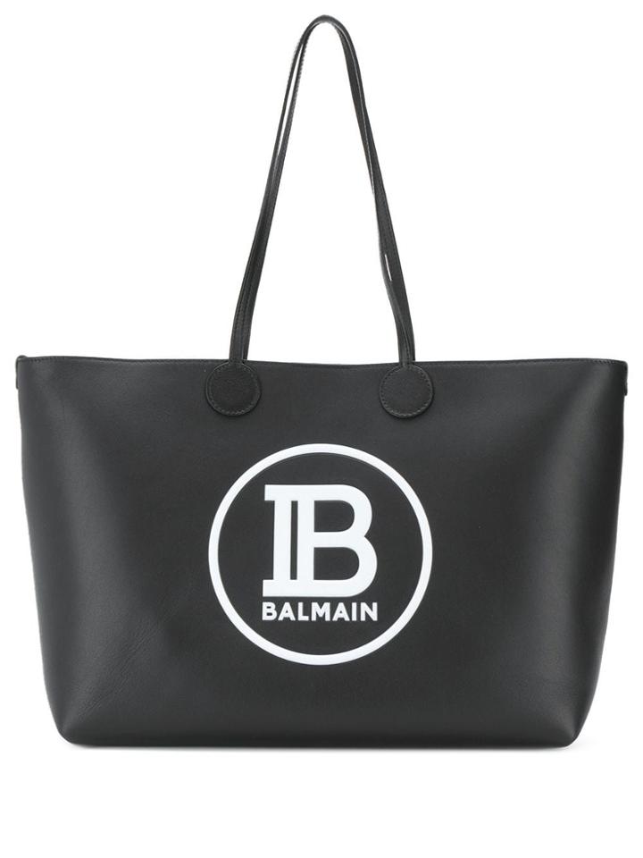 Balmain Medium Shopping Tote Bag - Black