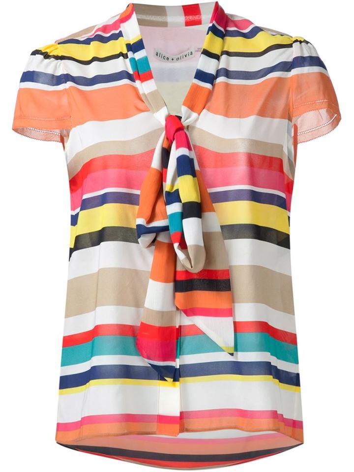 Alice+olivia 'betsey' Cap Sleeve Blouse