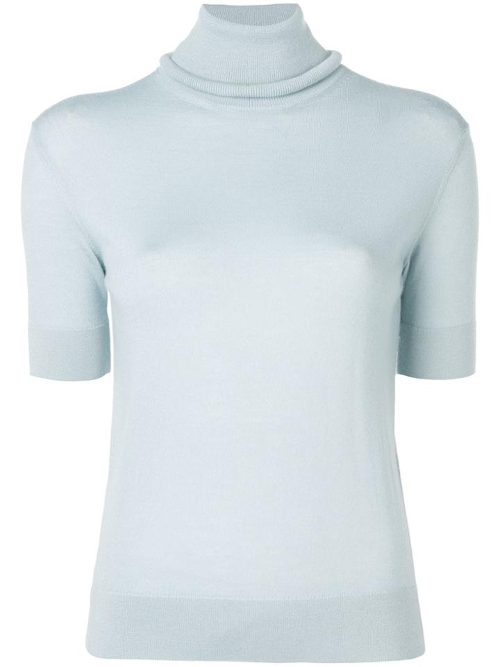 Ralph Lauren Collection Short-sleeved Cashmere Sweater - Blue