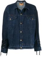 Mcq Alexander Mcqueen Drawstrings Denim Jacket - Blue