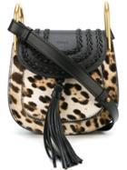 Chloé 'hudson' Leopard Shoulder Bag, Women's, Black