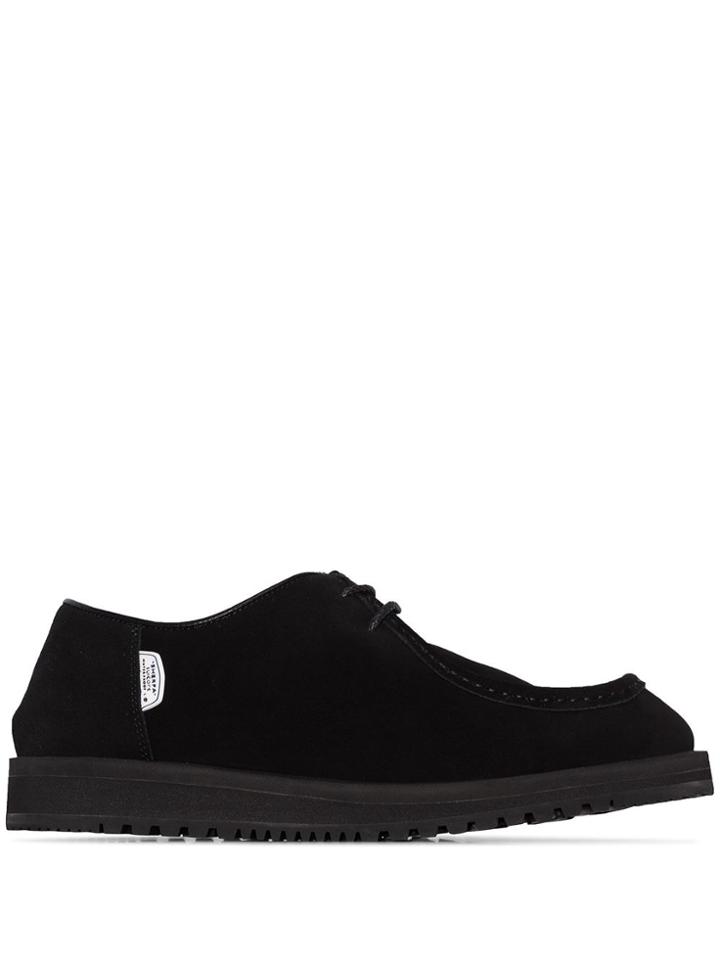 Suicoke Shearling Derby Shoes - Black