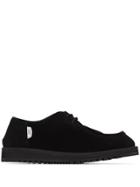 Suicoke Shearling Derby Shoes - Black