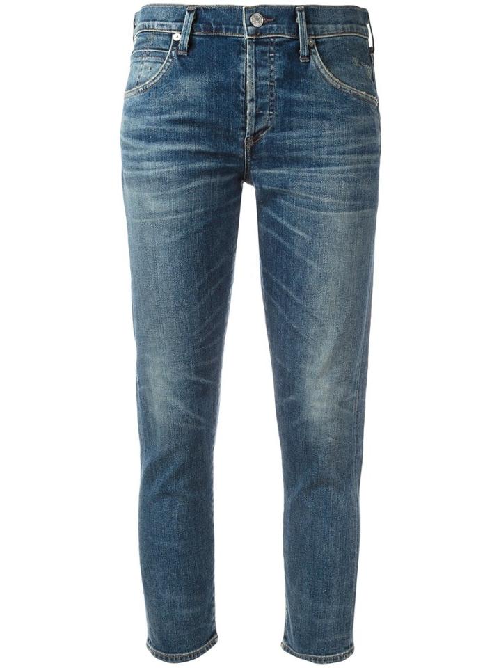 Citizens Of Humanity Cropped Jeans, Women's, Size: 28, Blue, Cotton/polyurethane